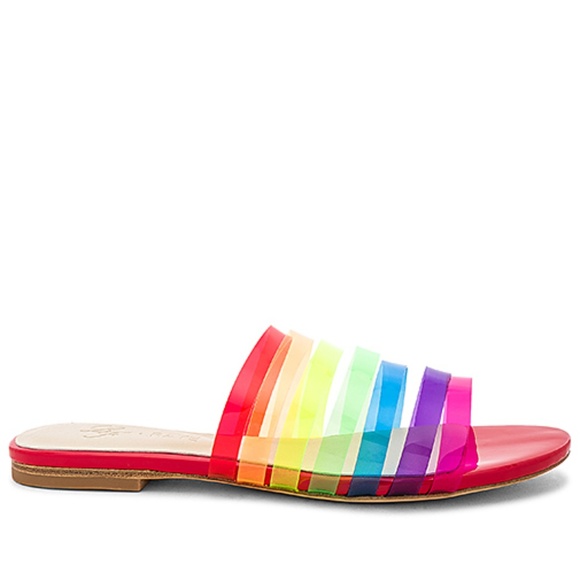 RAYE x Lovers & Friends Rainbow Sandals - Picture 1 of 4